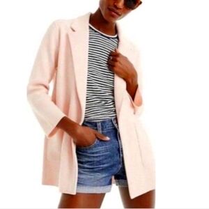 MAGASCHONI Open Front Pink Cotton Wool Blend Cardigan Blazer Pink Size S